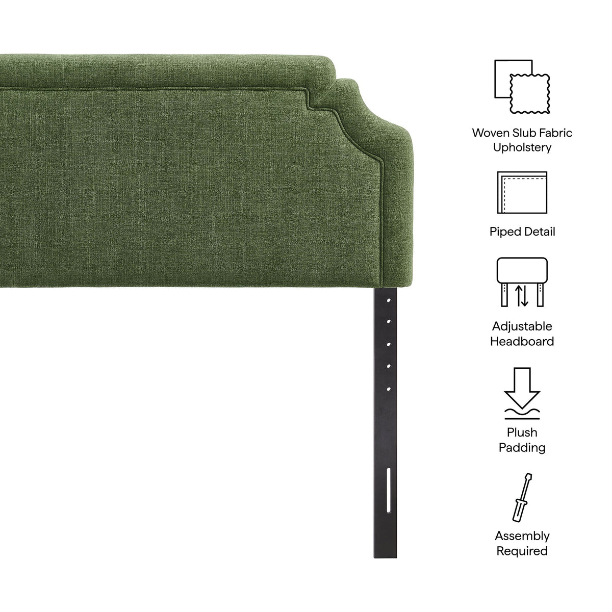 Magnolia Upholstered Fabric Queen Size Headboard by Modway