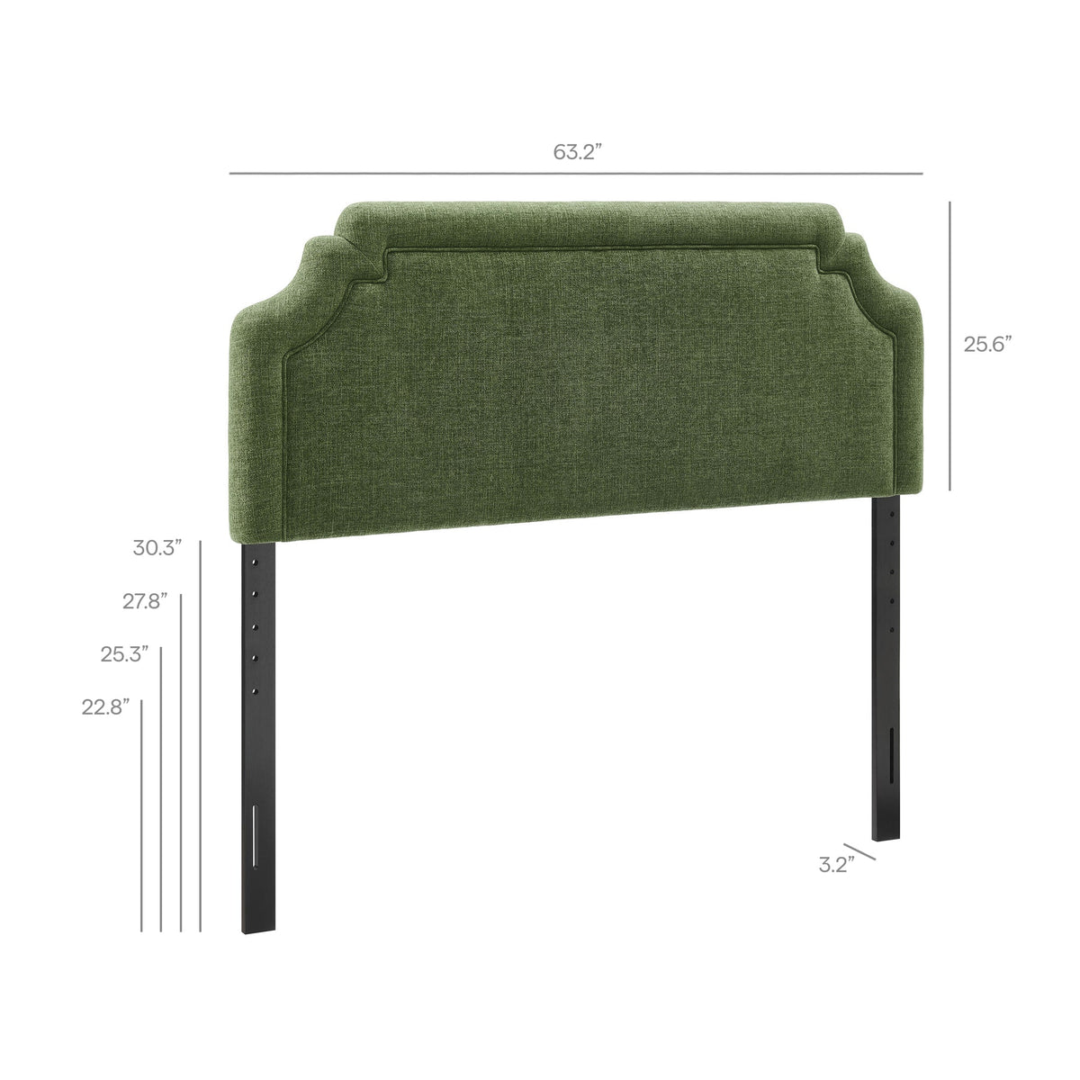 Magnolia Upholstered Fabric Queen Size Headboard by Modway