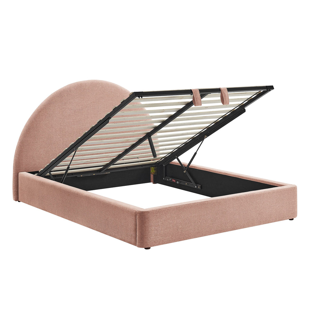 Resort Queen Arched Upholstered Fabric Storage Platform Bed Frame by Modway