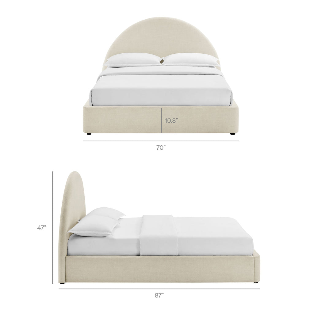 Resort Queen Arched Upholstered Fabric Storage Platform Bed Frame by Modway