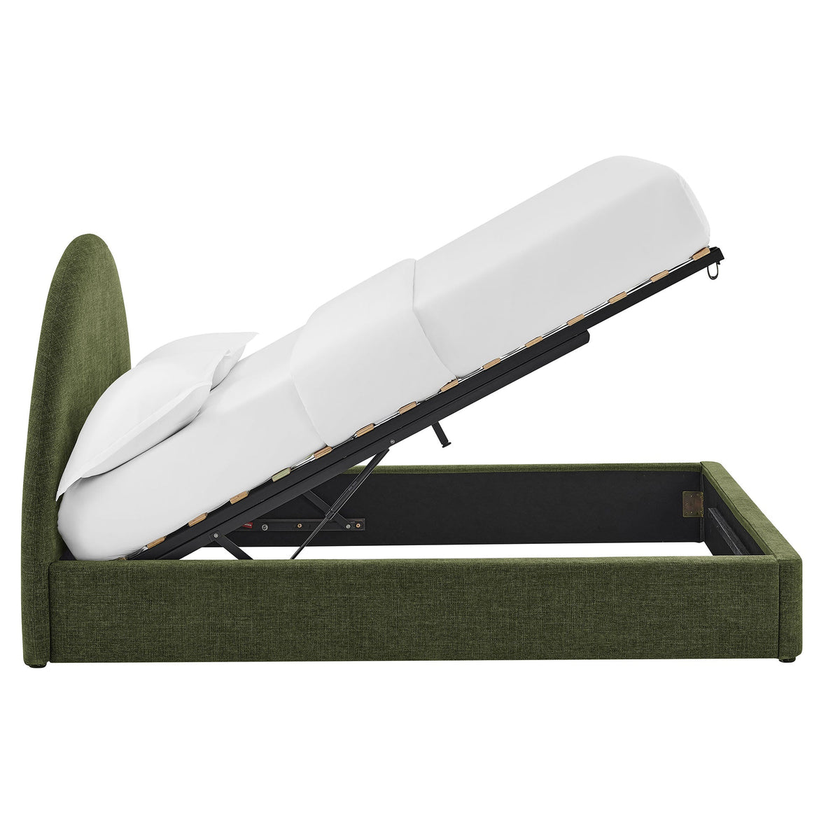 Resort Queen Arched Upholstered Fabric Storage Platform Bed Frame by Modway