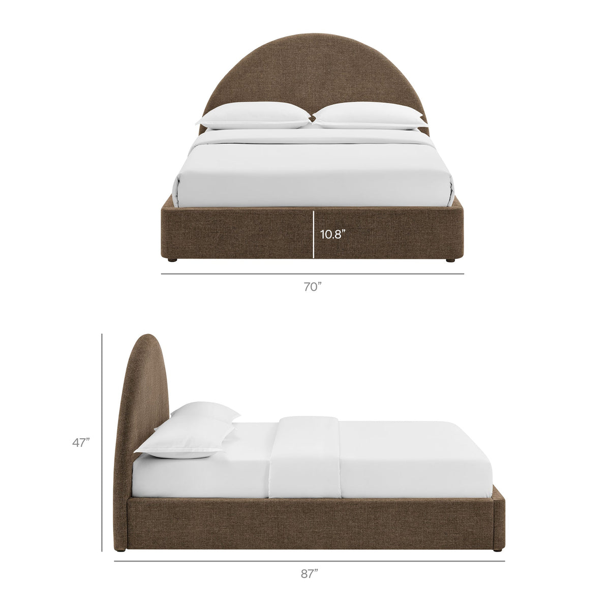 Resort Queen Arched Upholstered Fabric Storage Platform Bed Frame by Modway