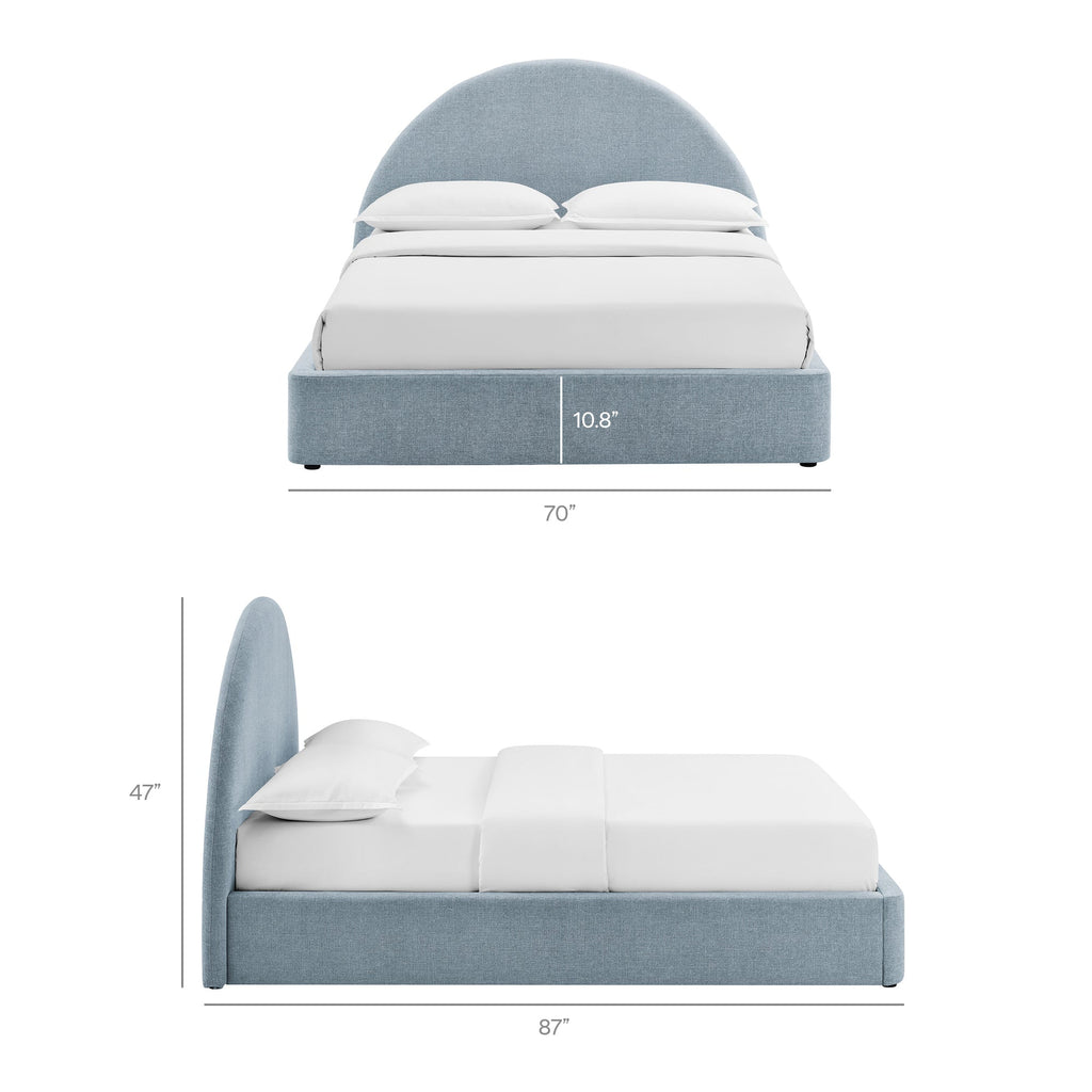 Resort Queen Arched Upholstered Fabric Storage Platform Bed Frame by Modway