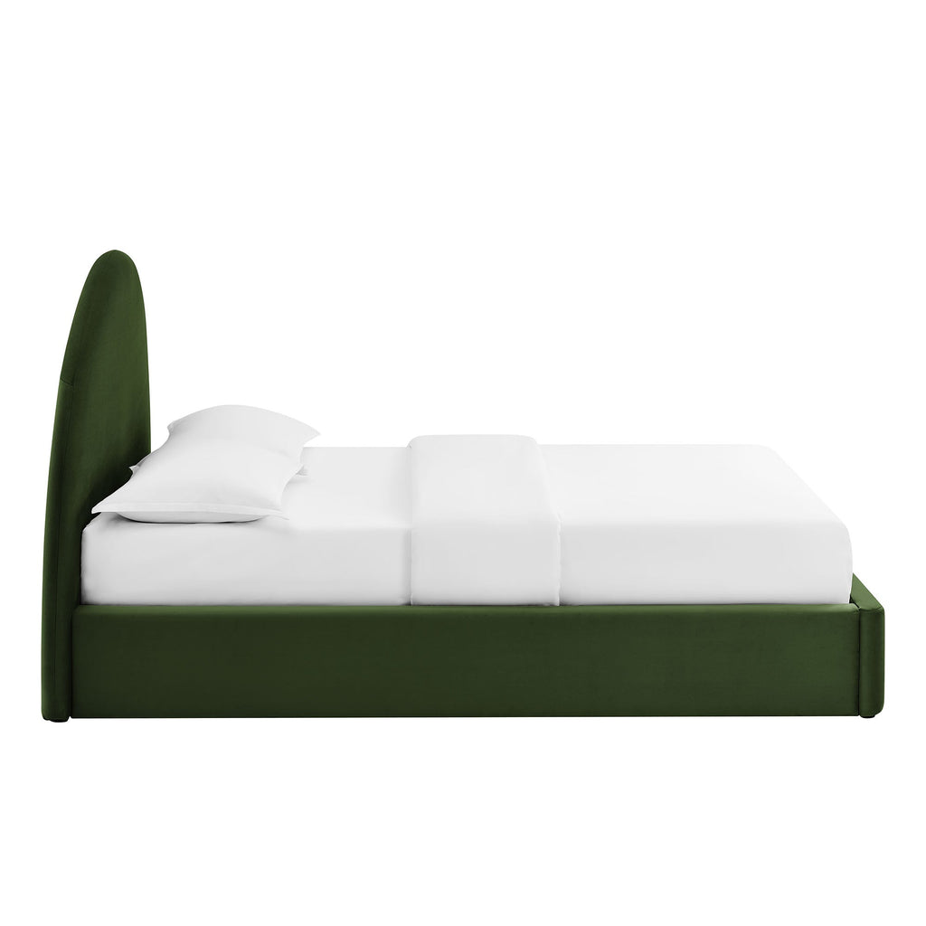 Resort King Arched Performance Velvet Storage Platform Bed Frame by Modway