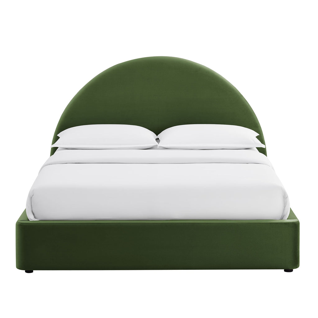 Resort King Arched Performance Velvet Storage Platform Bed Frame by Modway