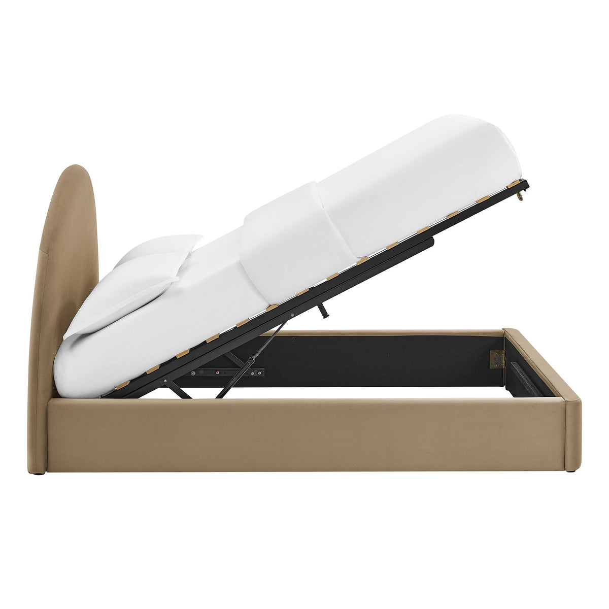 Resort King Arched Performance Velvet Storage Platform Bed Frame by Modway