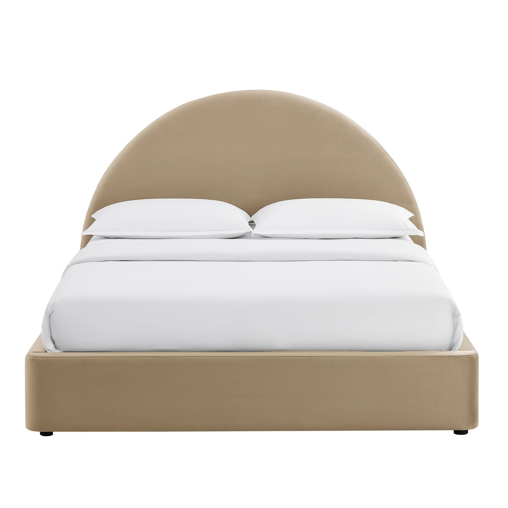 Resort King Arched Performance Velvet Storage Platform Bed Frame by Modway
