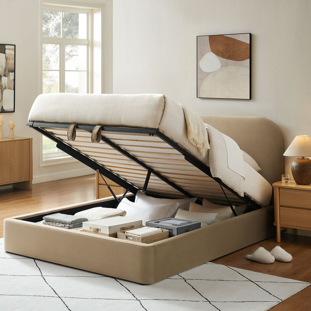Keynote Full Performance Velvet Storage Platform Bed Frame by Modway