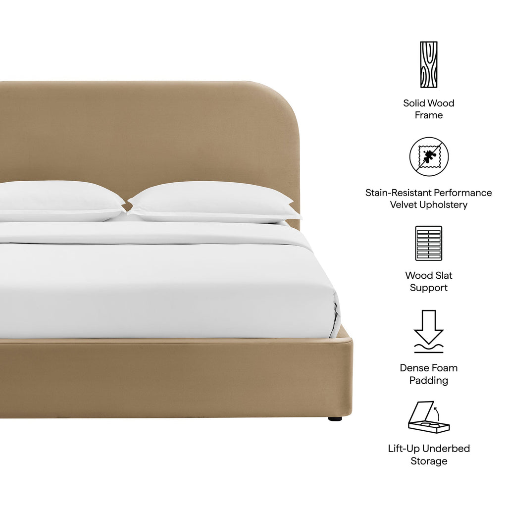 Keynote Full Performance Velvet Storage Platform Bed Frame by Modway