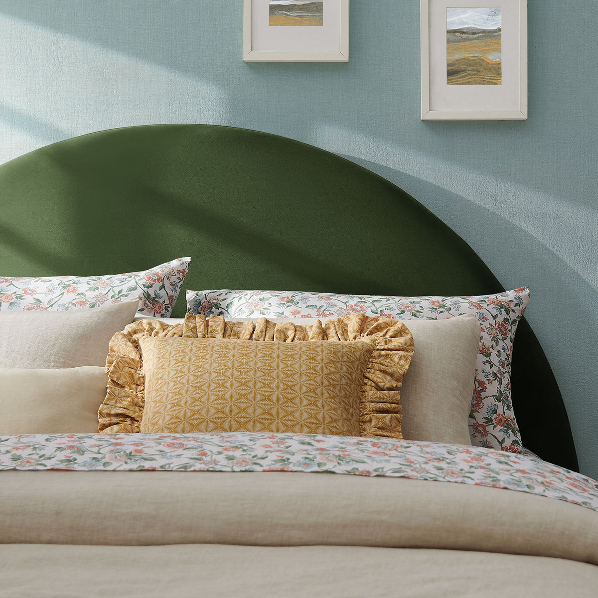 Resort Twin Size Stain-Resistant Performance Velvet Arched Headboard by Modway