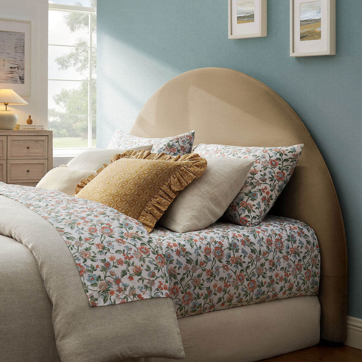 Resort Twin Size Stain-Resistant Performance Velvet Arched Headboard by Modway