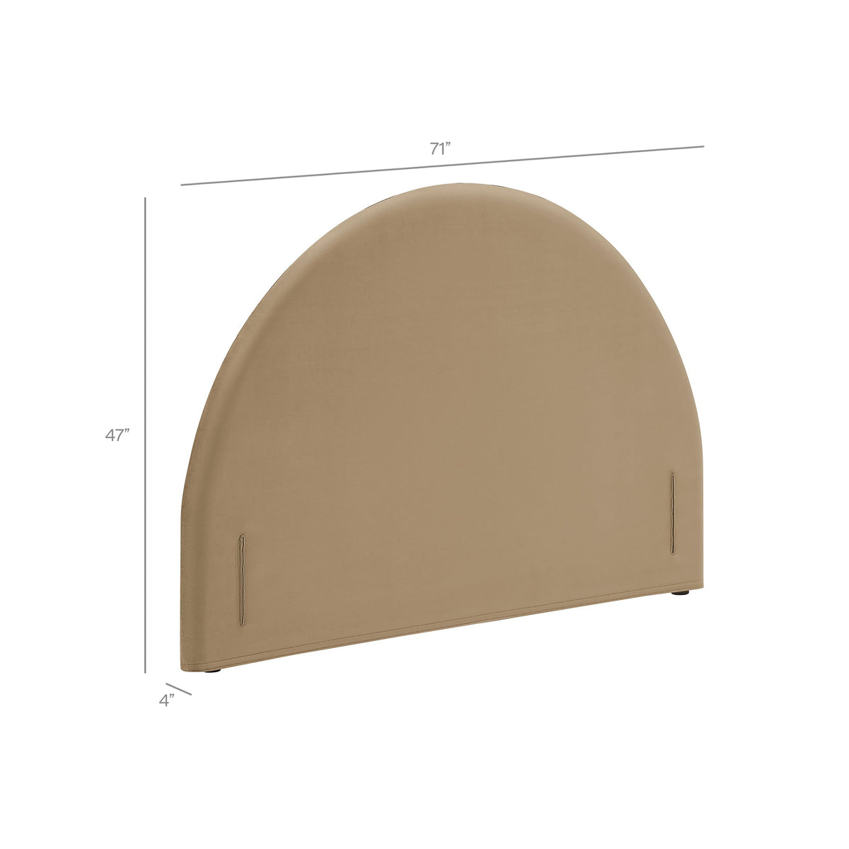 Resort Twin Size Stain-Resistant Performance Velvet Arched Headboard by Modway