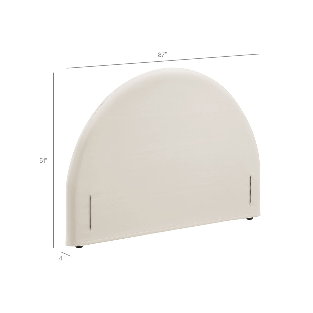Resort Twin Size Stain-Resistant Performance Velvet Arched Headboard by Modway