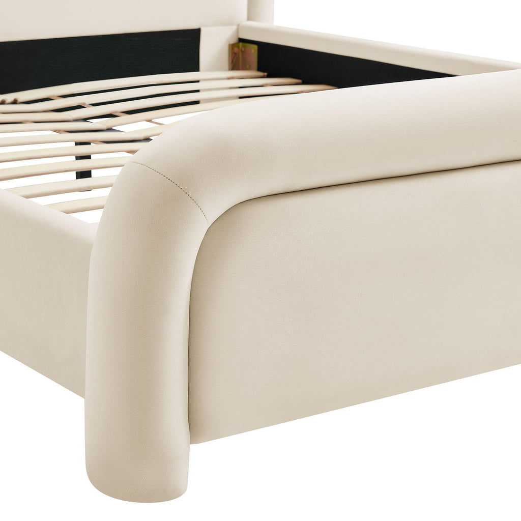 Beck King Performance Velvet Platform Bed by Modway