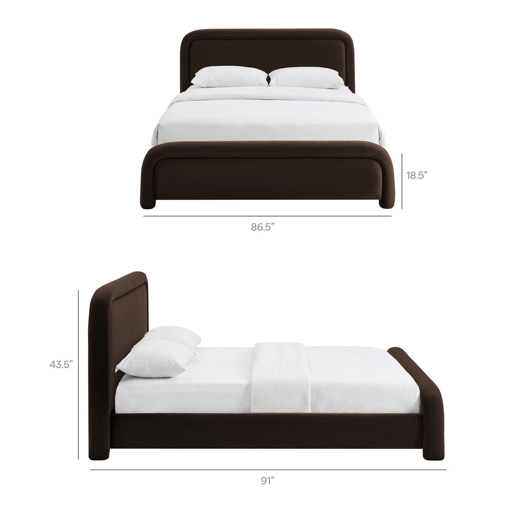 Beck King Performance Velvet Platform Bed by Modway