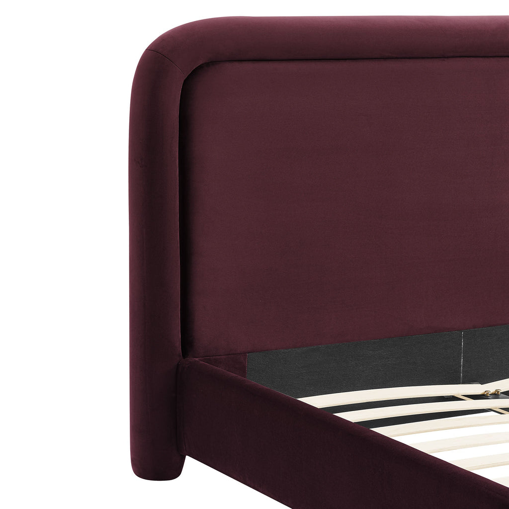 Beck King Performance Velvet Platform Bed by Modway