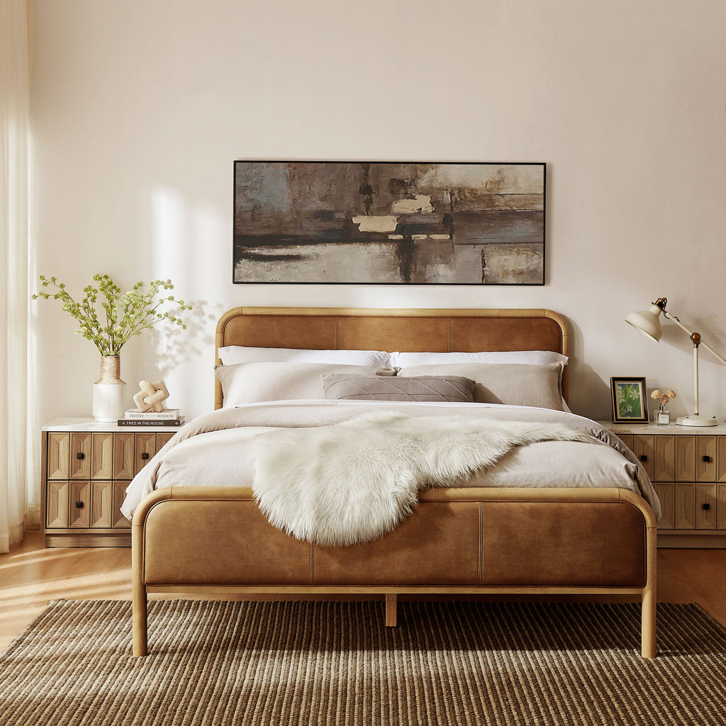 Wexford Vegan Leather Queen Platform Bed by Modway
