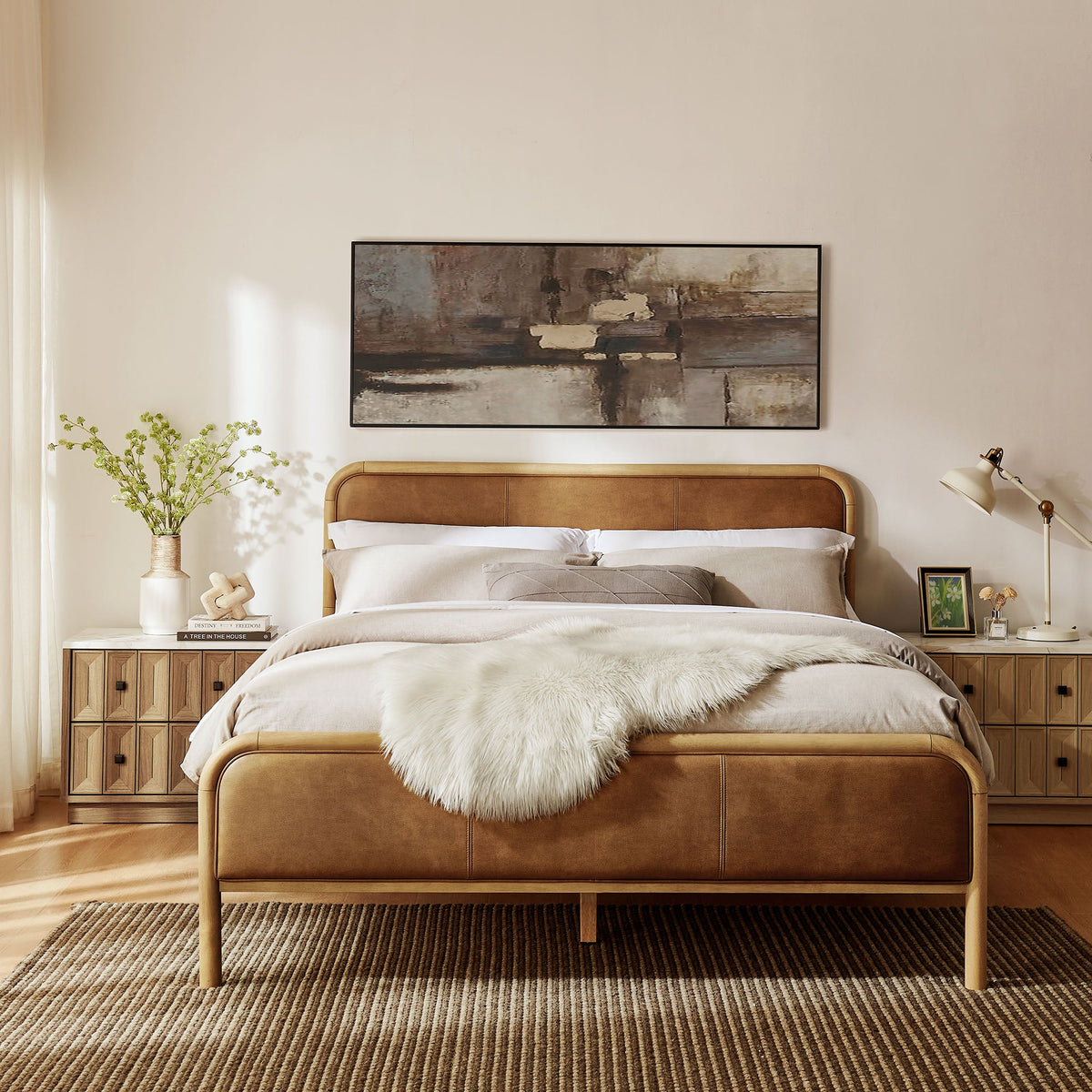 Wexford Vegan Leather Queen Platform Bed by Modway