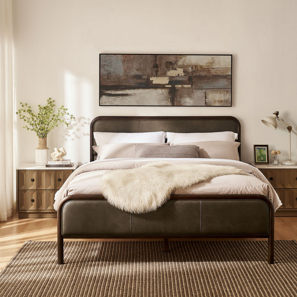 Wexford Vegan Leather Queen Platform Bed by Modway
