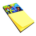 Mardi Gras Watercolor Sticky Note Holder Refillable Dispenser Desk Accessory 3x3 Pad Gift