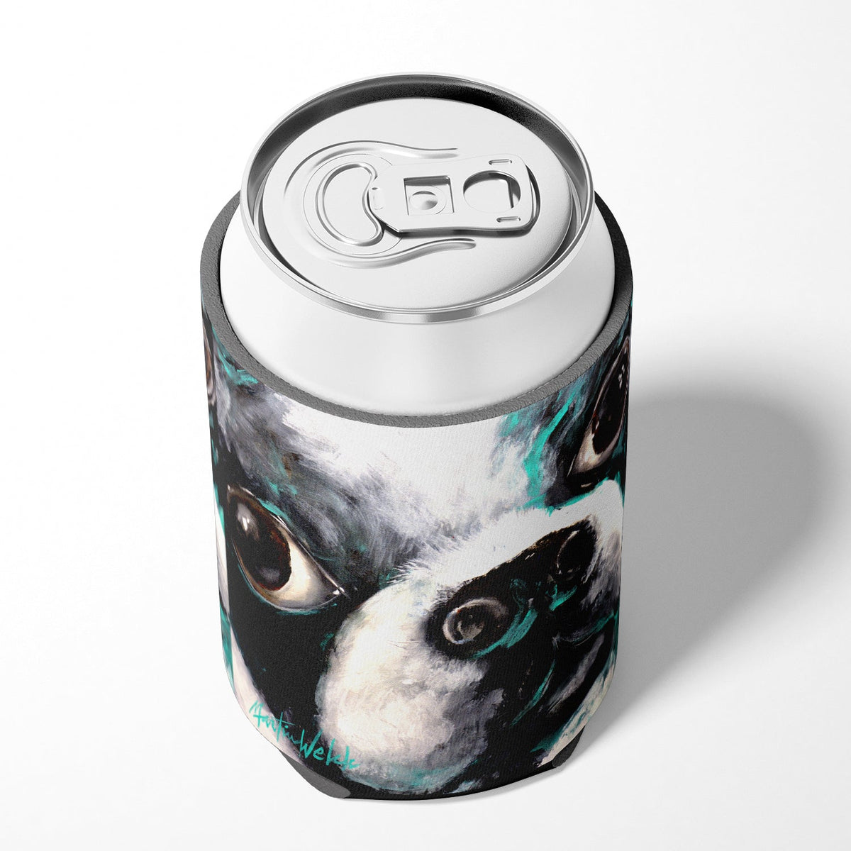 Boston Terrier Jake Pretty Please Can or Bottle Hugger Cooler Sleeve for Standard 12 oz Cans, Insulated Foam Beer & Soda Can Hugger Reusable