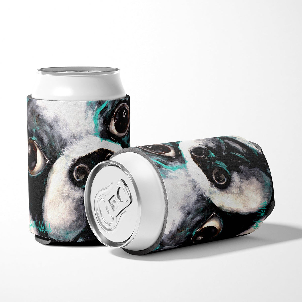 Boston Terrier Jake Pretty Please Can or Bottle Hugger Cooler Sleeve for Standard 12 oz Cans, Insulated Foam Beer & Soda Can Hugger Reusable