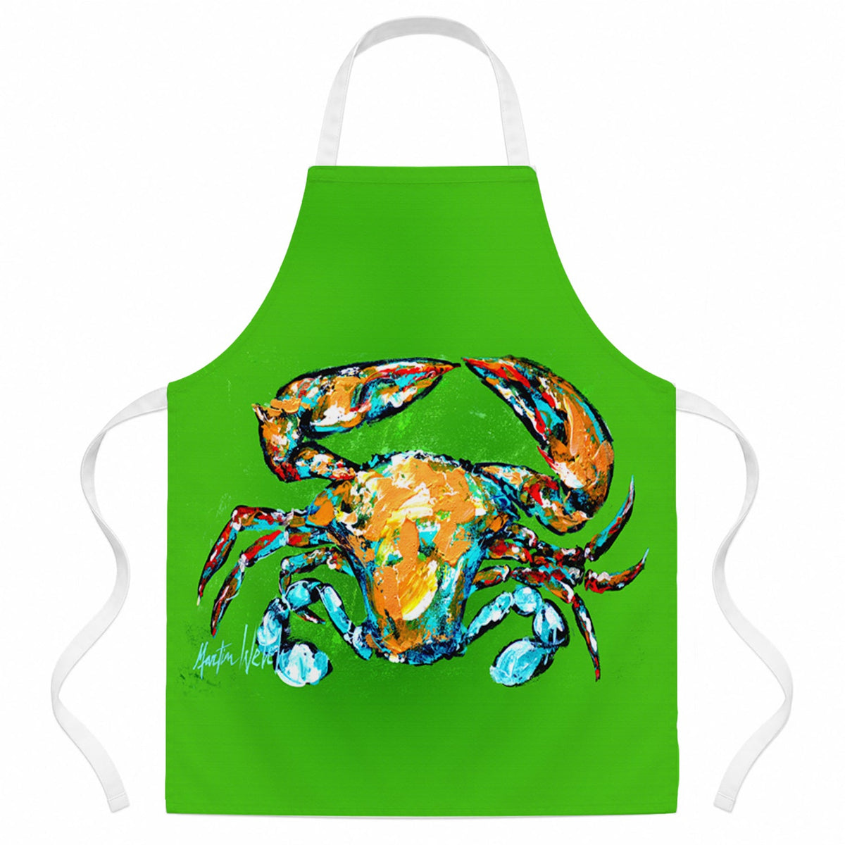 Wide Load Crab Apron Cooking Kitchen Server Baking Crafts Gardening for Adult Women Men, Unisex, Large, Multicolor