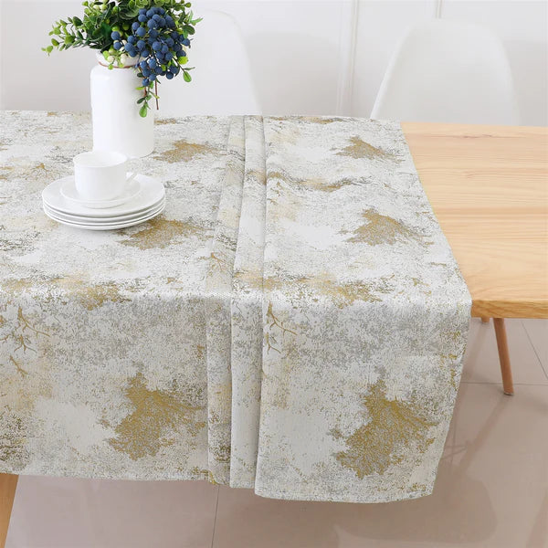 Majestic Tablecloth White Gold Tree