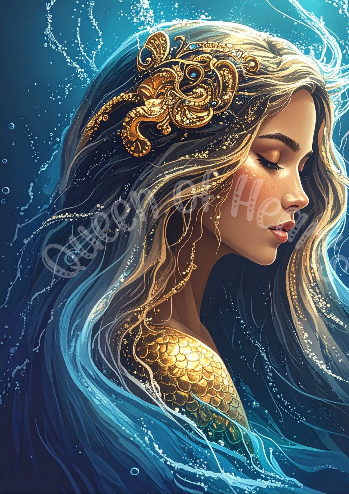 Queen of Hearts - Mermaid