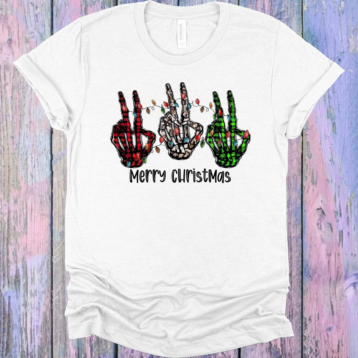 Merry Christmas Skeleton Graphic Tee