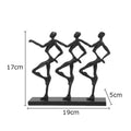 Abstract Dancing Figures Metal Sculpture Tabletop Decor