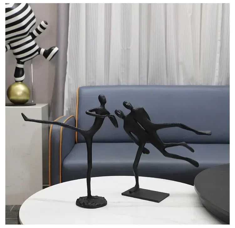 Modern Walking Human Figurines Sculpture