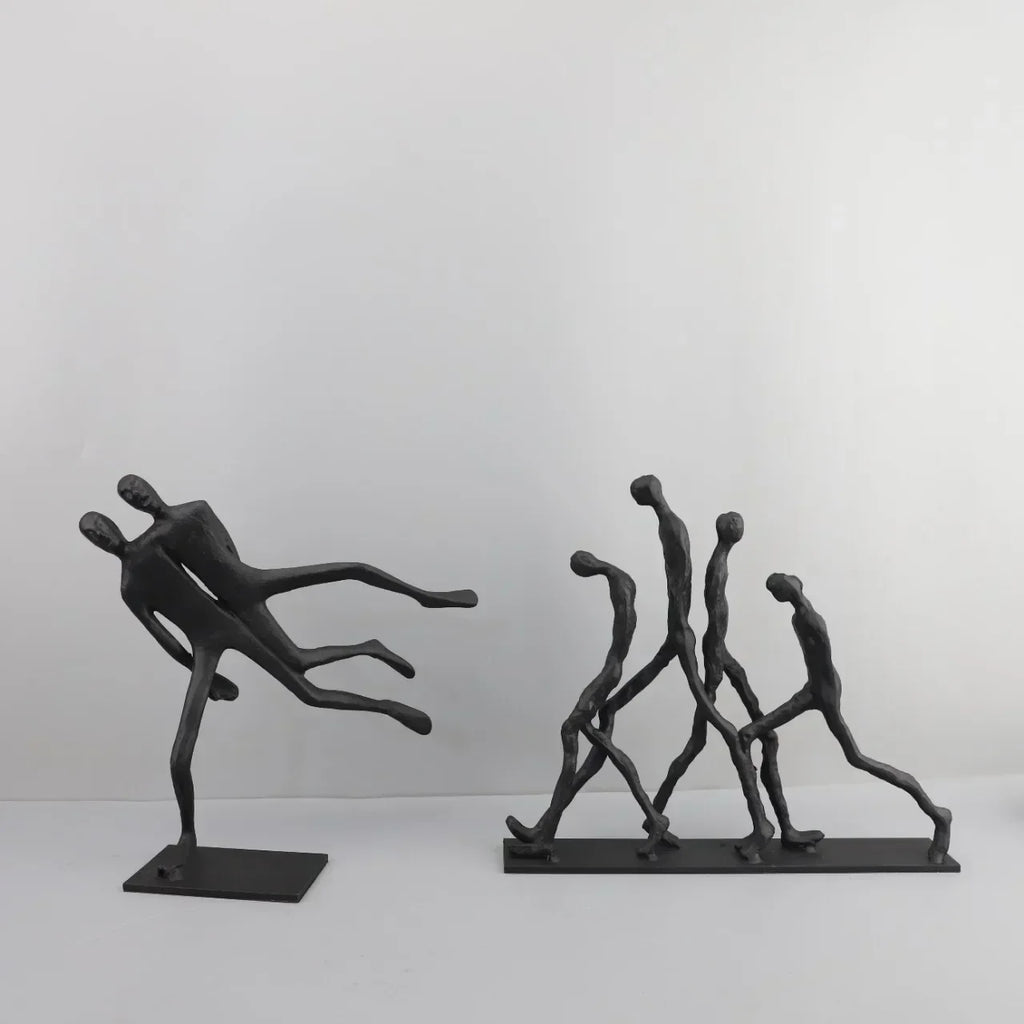 Modern Walking Human Figurines Sculpture