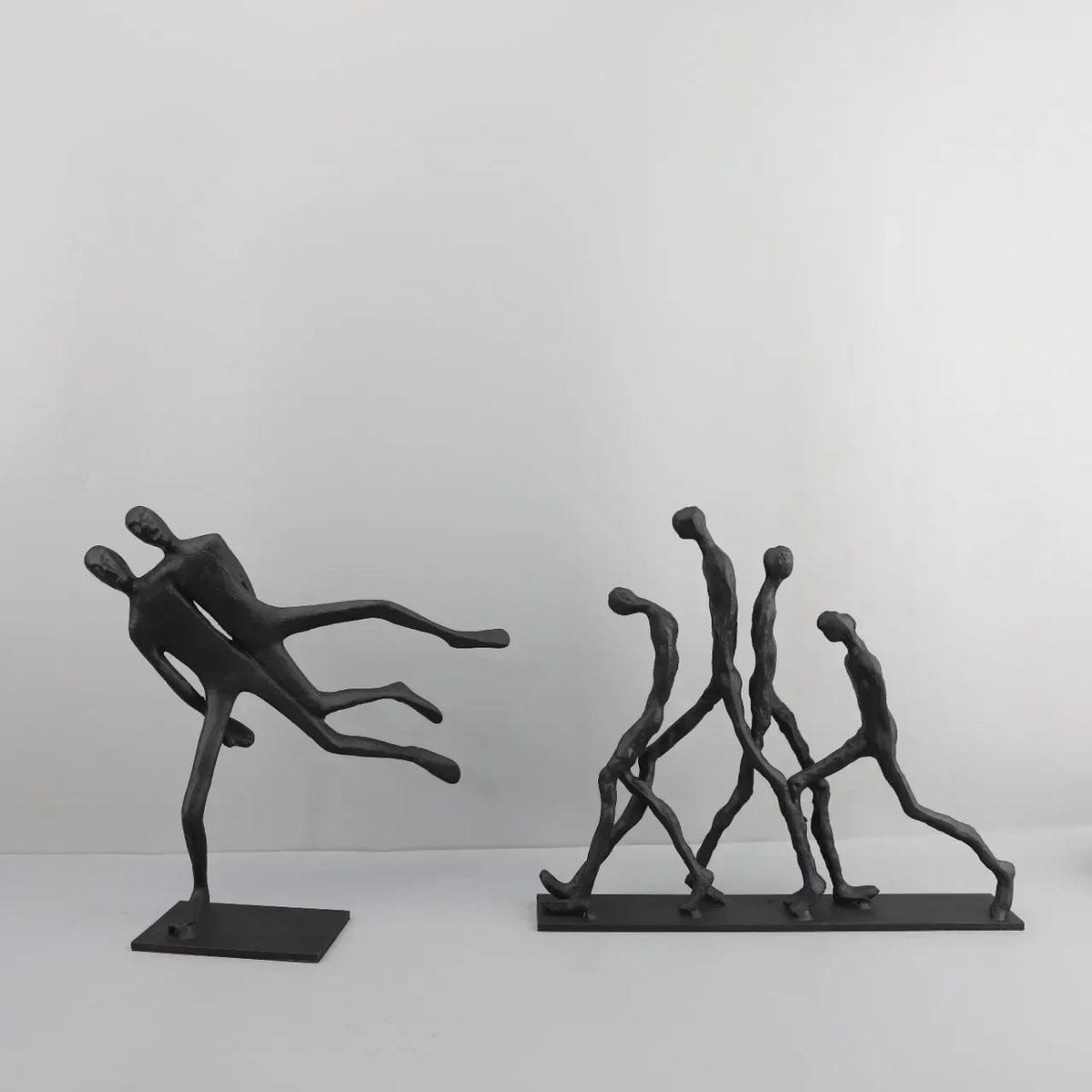 Modern Walking Human Figurines Sculpture