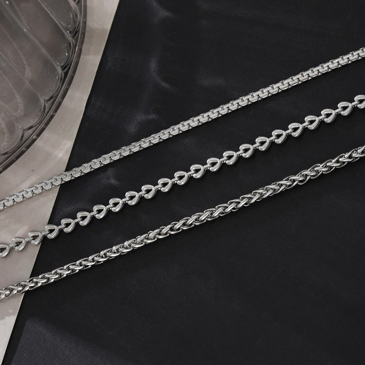 Stainless Steel Keel Bracelet Set