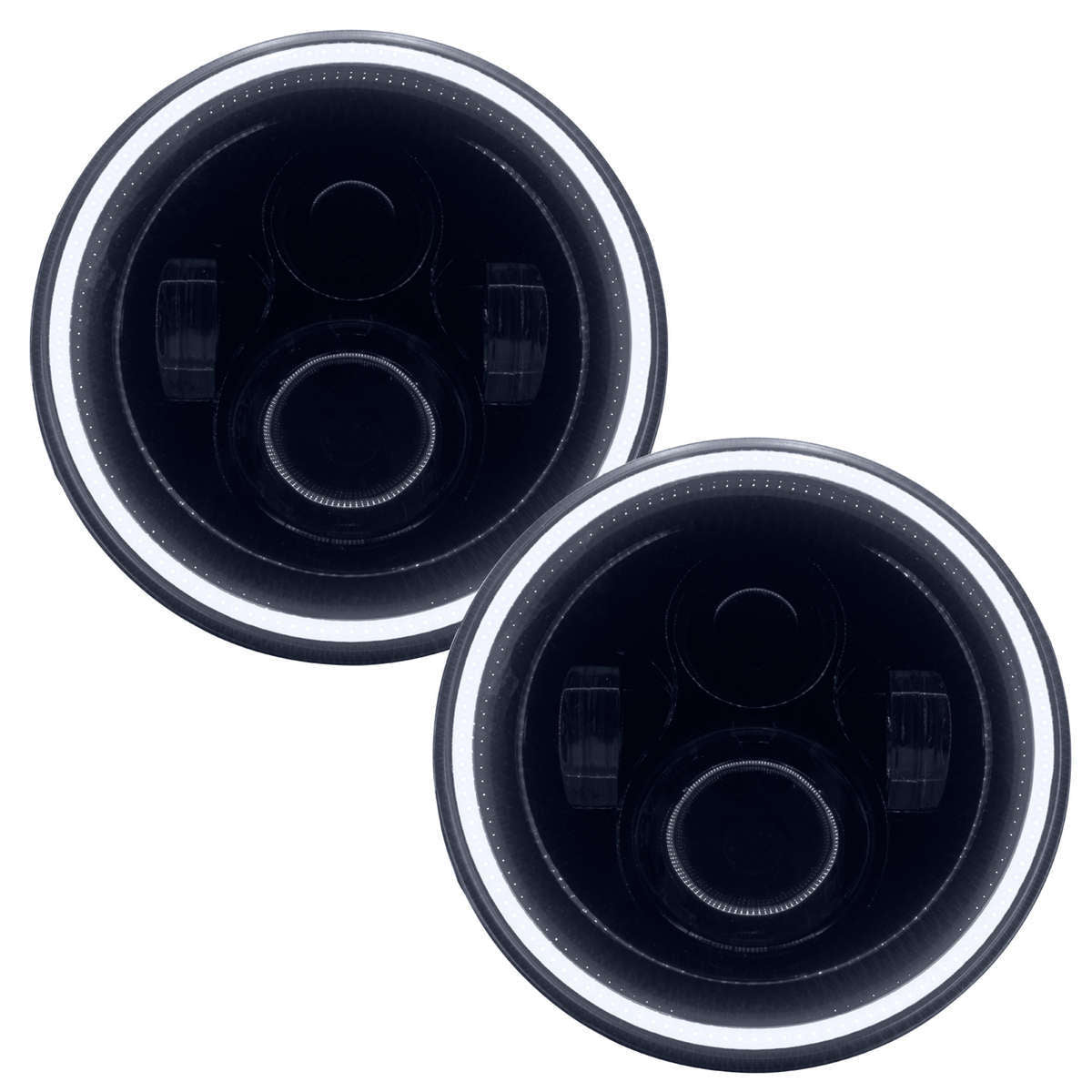 7in LED High Powered Headlights Black Bezel - 5769001