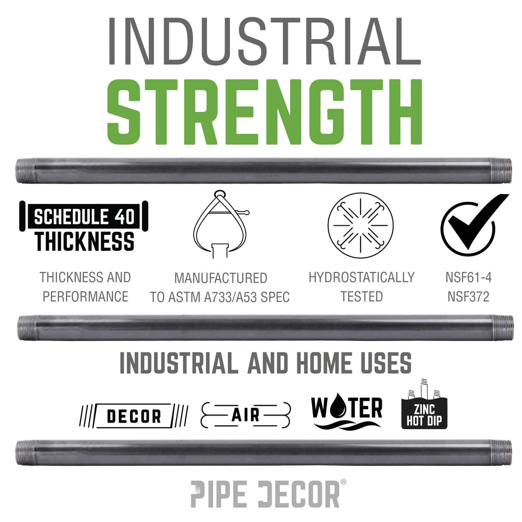 1/2 in. x 12 in. Galvanized Steel Nipple