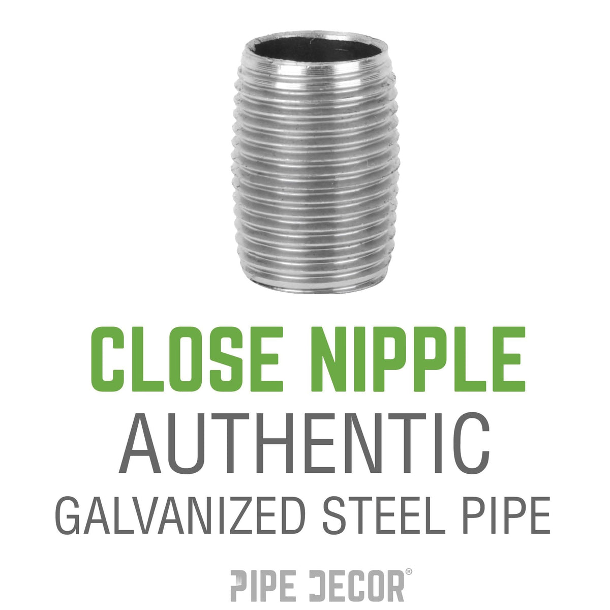 1/2 in. x Close Galvanized Steel Nipple