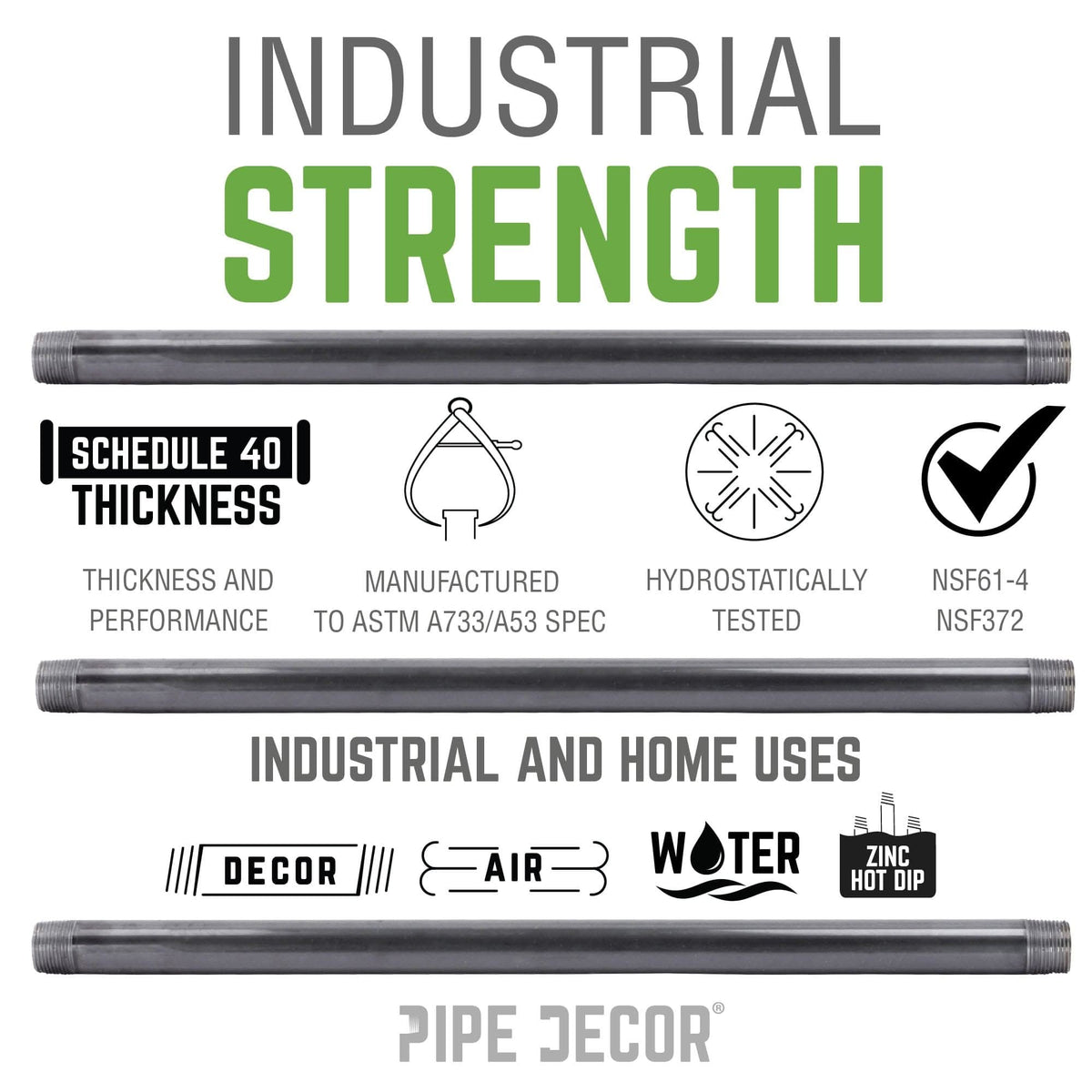 1 1/4 in. x 48 in. Galvanized Pipe