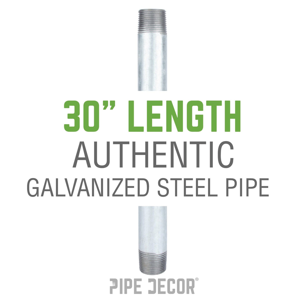 1 in. x 30 in. Galvanized Steel Pipe
