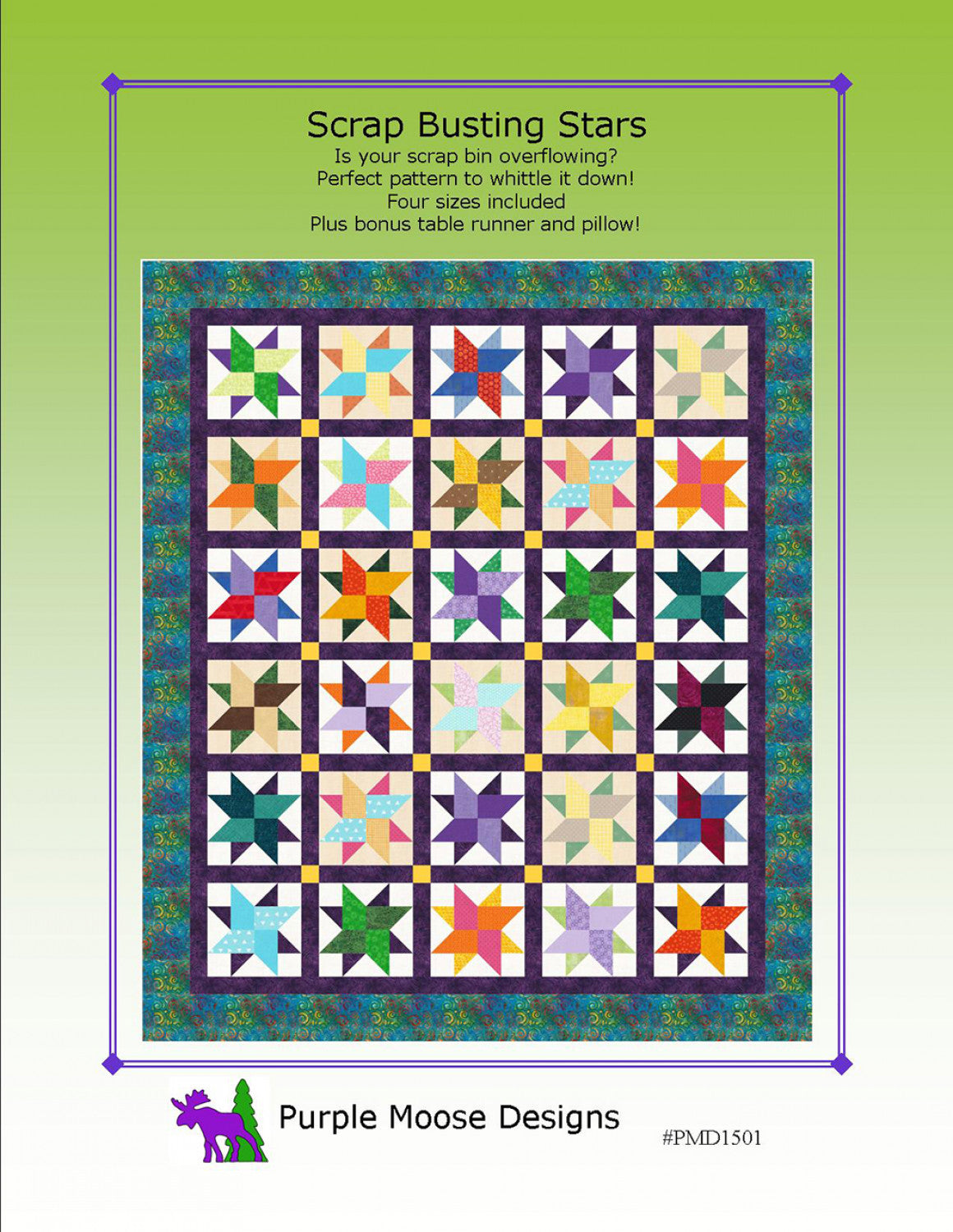 Scrap Busting Stars Quilt Pattern