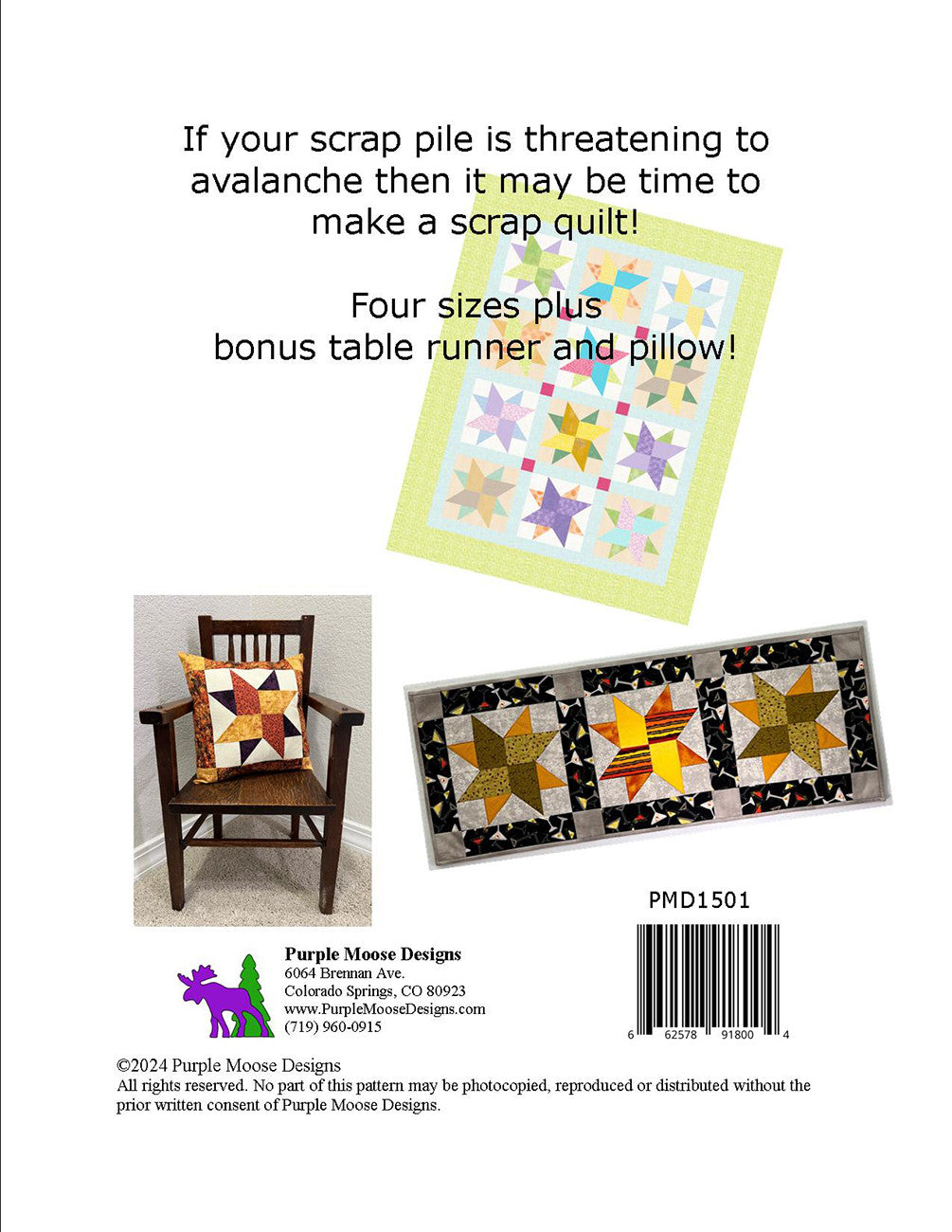 Scrap Busting Stars Quilt Pattern