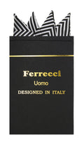 Pre-Folded Microfiber Grey Chevron Handkerchief Pocket Square