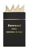 Pre-Folded Microfiber Cream Handkerchief Pocket Square
