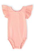 SALE Peach S/S Flutter Sleeve Leotard
