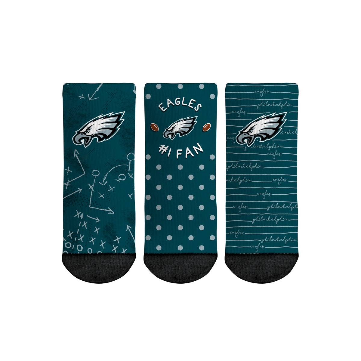 Philadelphia Eagles - Number 1 Fan 3-Pack (Toddler)