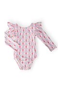 Pink Nutcracker L/S Flutter Sleeve Leotard