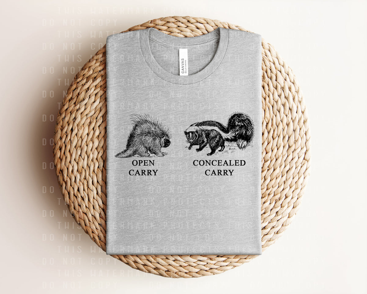 Open Carry Concealed Carry Graphic Tee