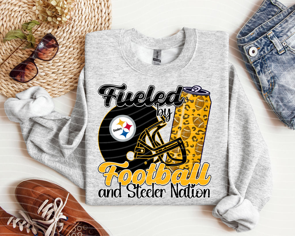 Fueled by Football and Steeler Nation Graphic Tee