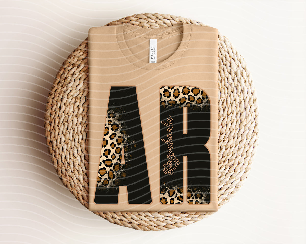 Razorbacks Leopard Graphic Tee